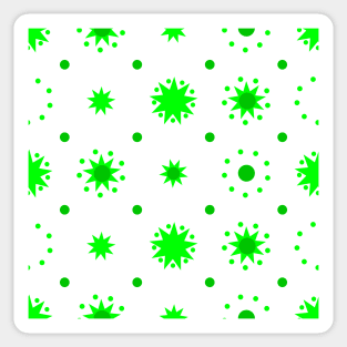 Suns and Dots Green on White Repeat 5748 Sticker
